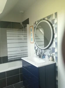 vue salle de bain étage