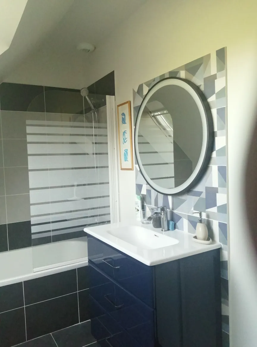 vue salle de bain étage