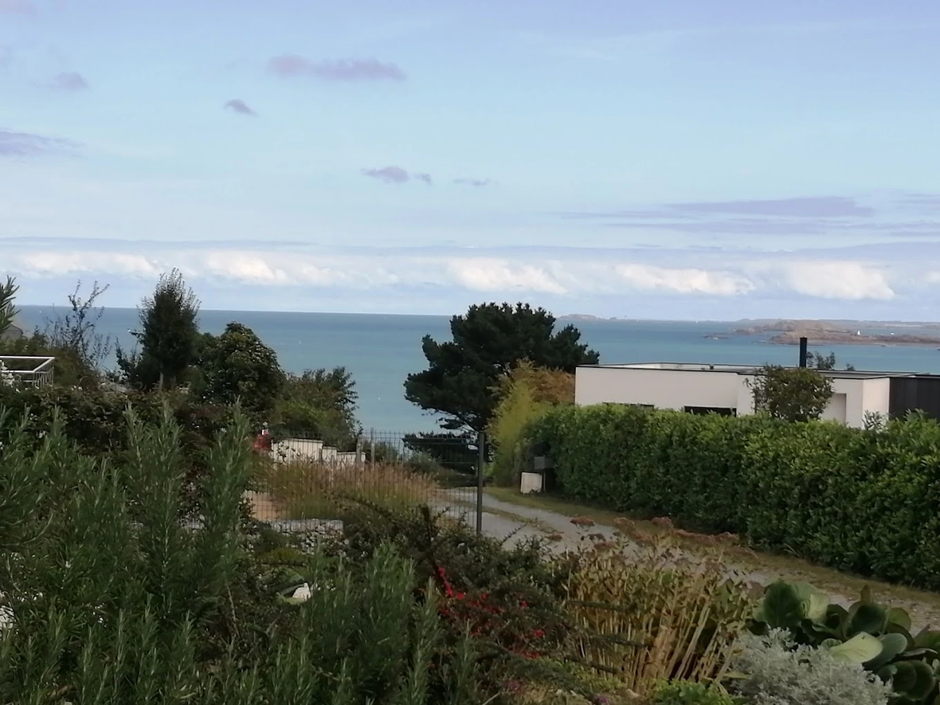 vue plage depuis maison